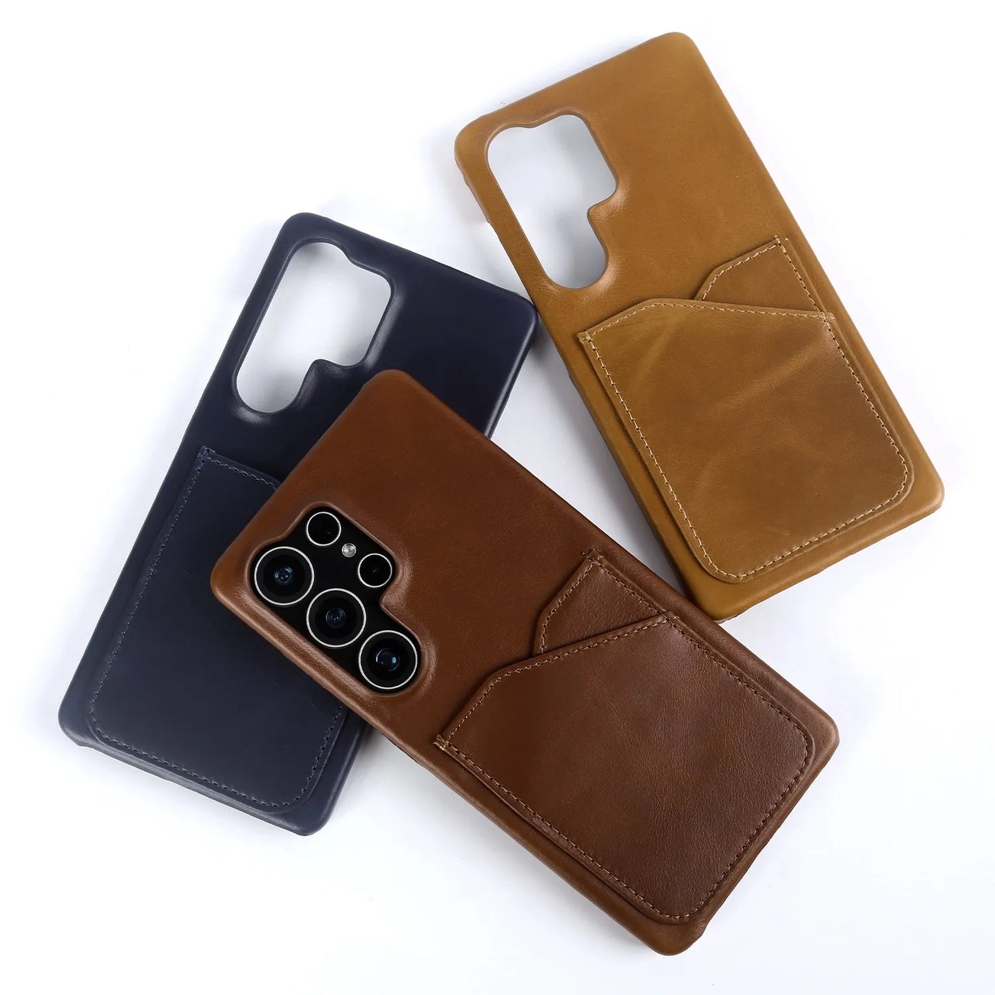 Premium Leather Card Slot Case for Samsung Galaxy