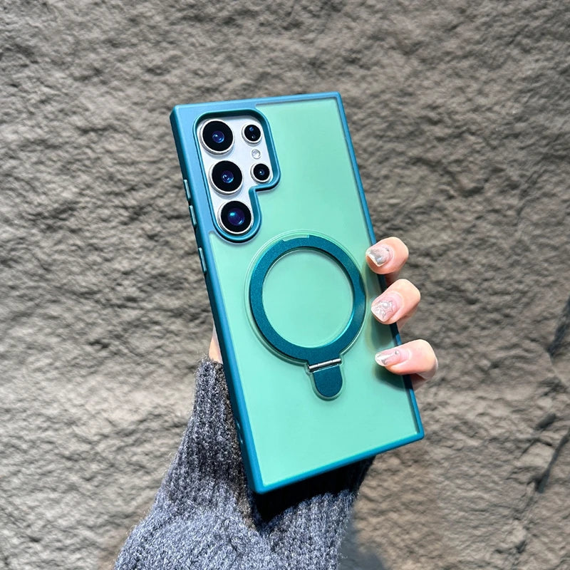 Luxury Rotate Grip Stand Magnetic Case for Samsung Galaxy