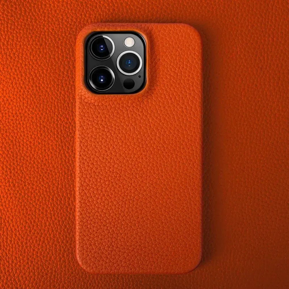 Luxury Genuine Leather Shockproof Case for iPhone