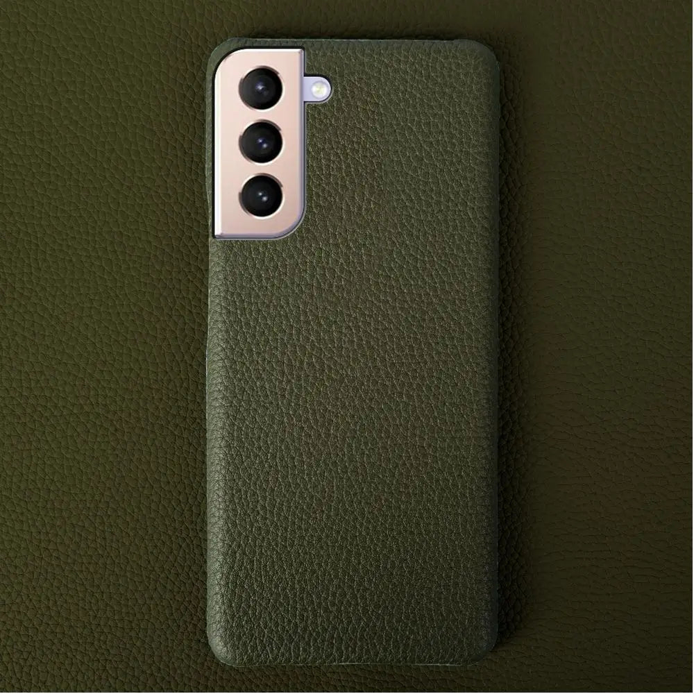 Genuine Leather Litchi Texture Phone Case for Samsung