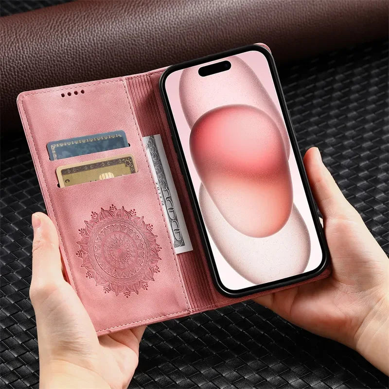 Magnetic Flip Leather Wallet Case for Samsung Galaxy