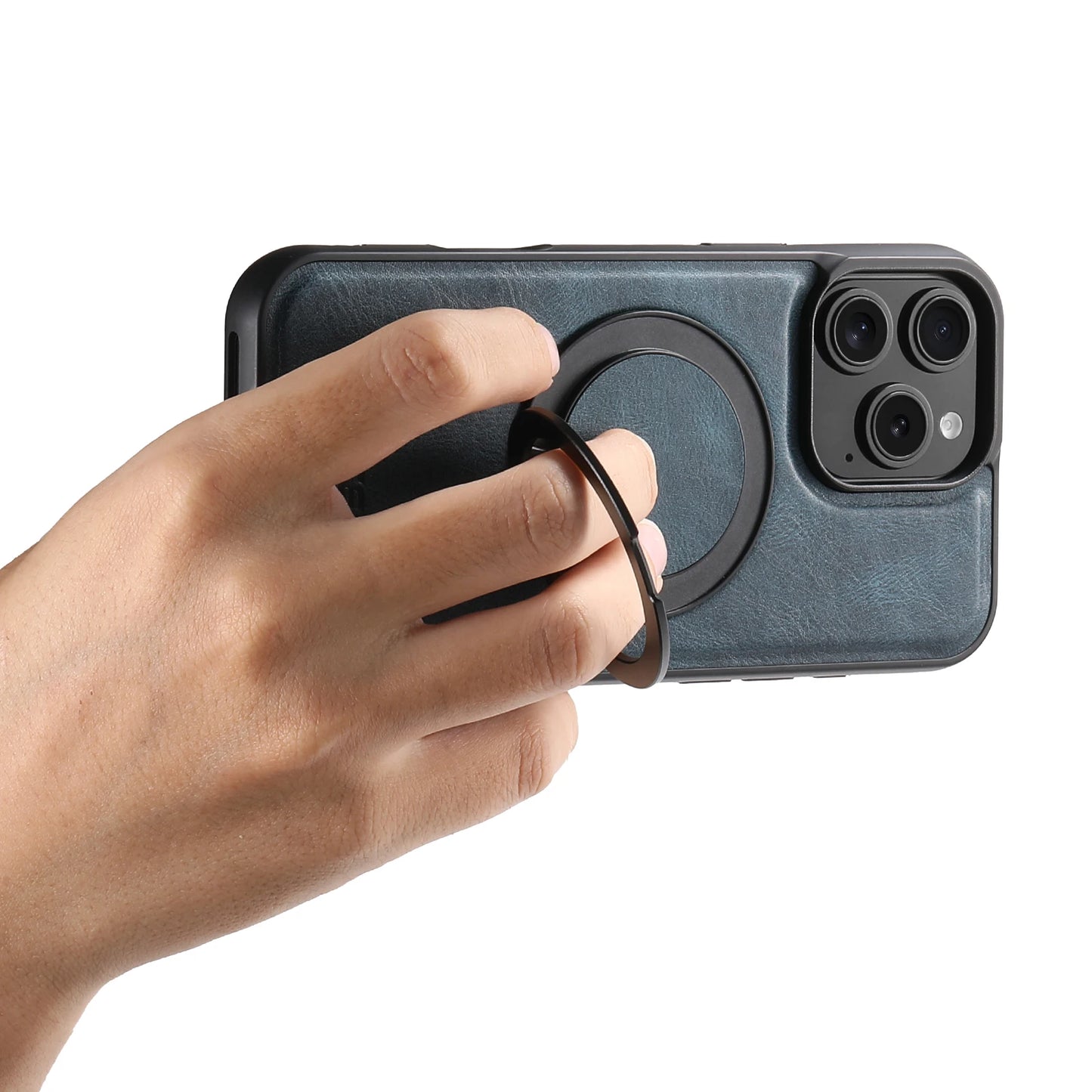 PU Leather Rotating Stand Case for iPhone