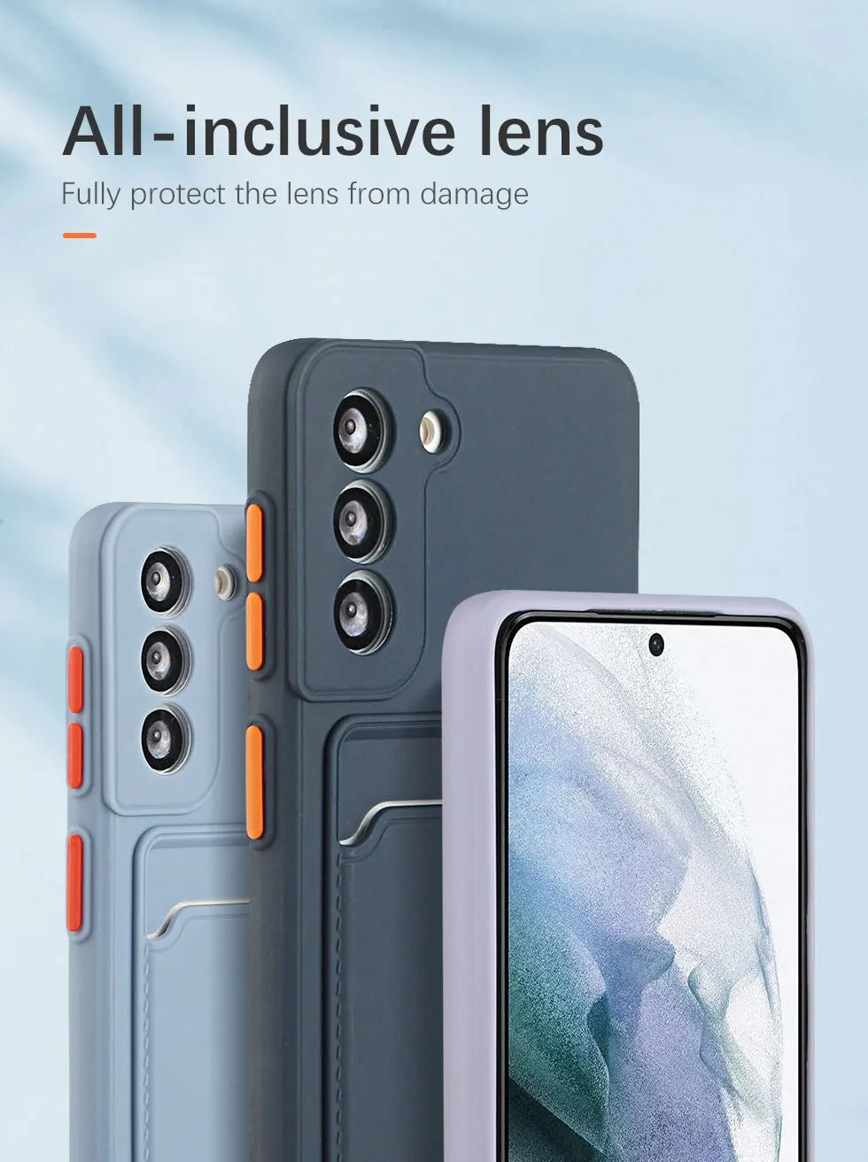 Shockproof Wallet Phone Case with Card Holder for Samsung