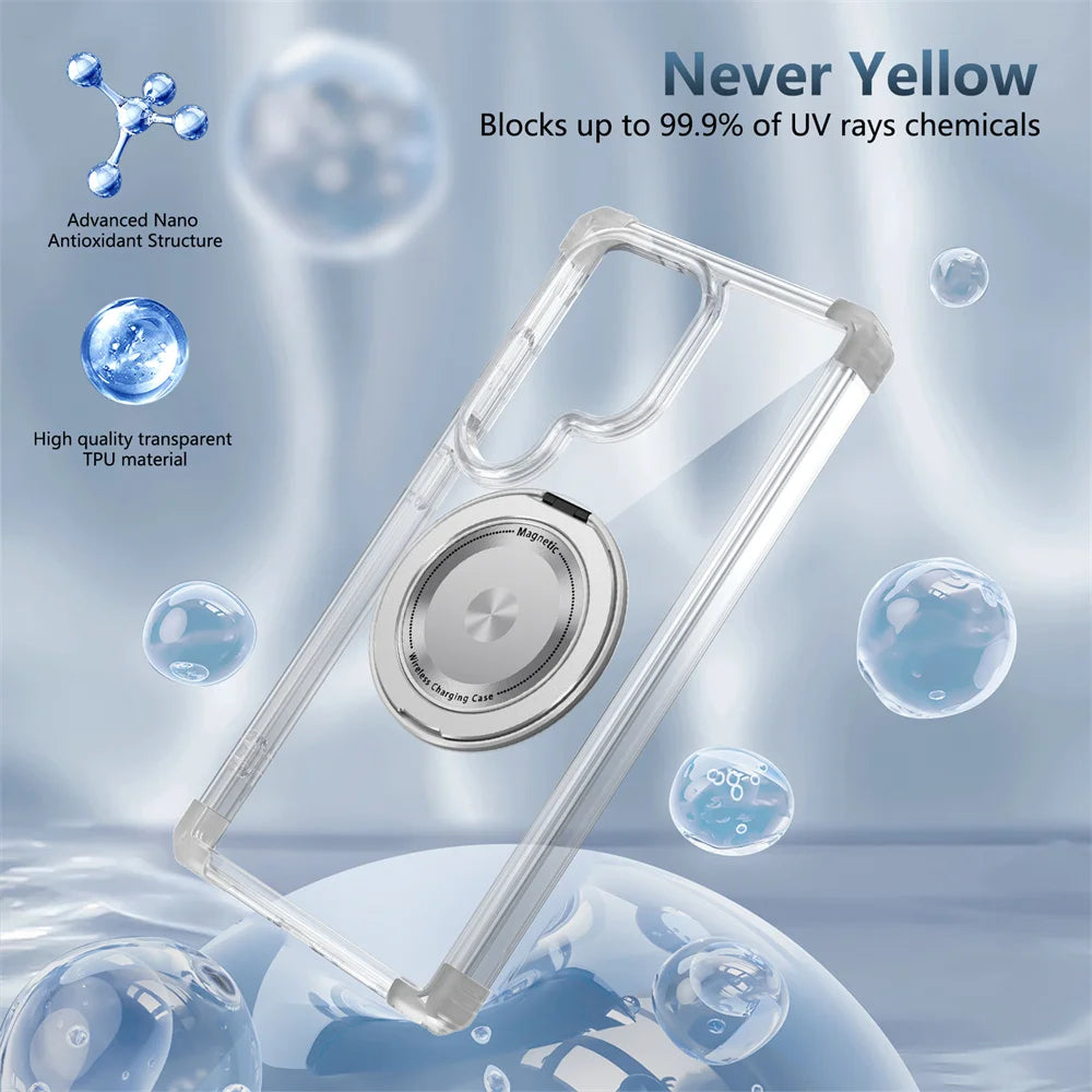 Rotating Magnetic Folding Stand Case for Samsung