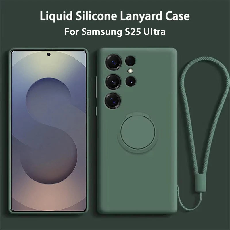 Liquid Silicone Magnetic Holder Case for Samsung - CaseifyTrend