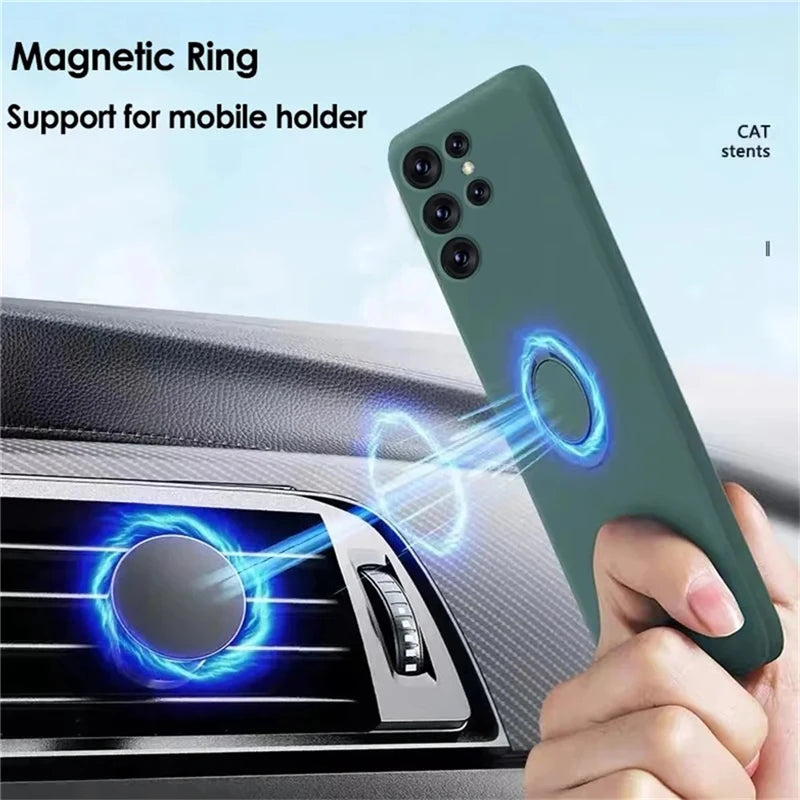 Liquid Silicone Magnetic Holder Case for Samsung - CaseifyTrend