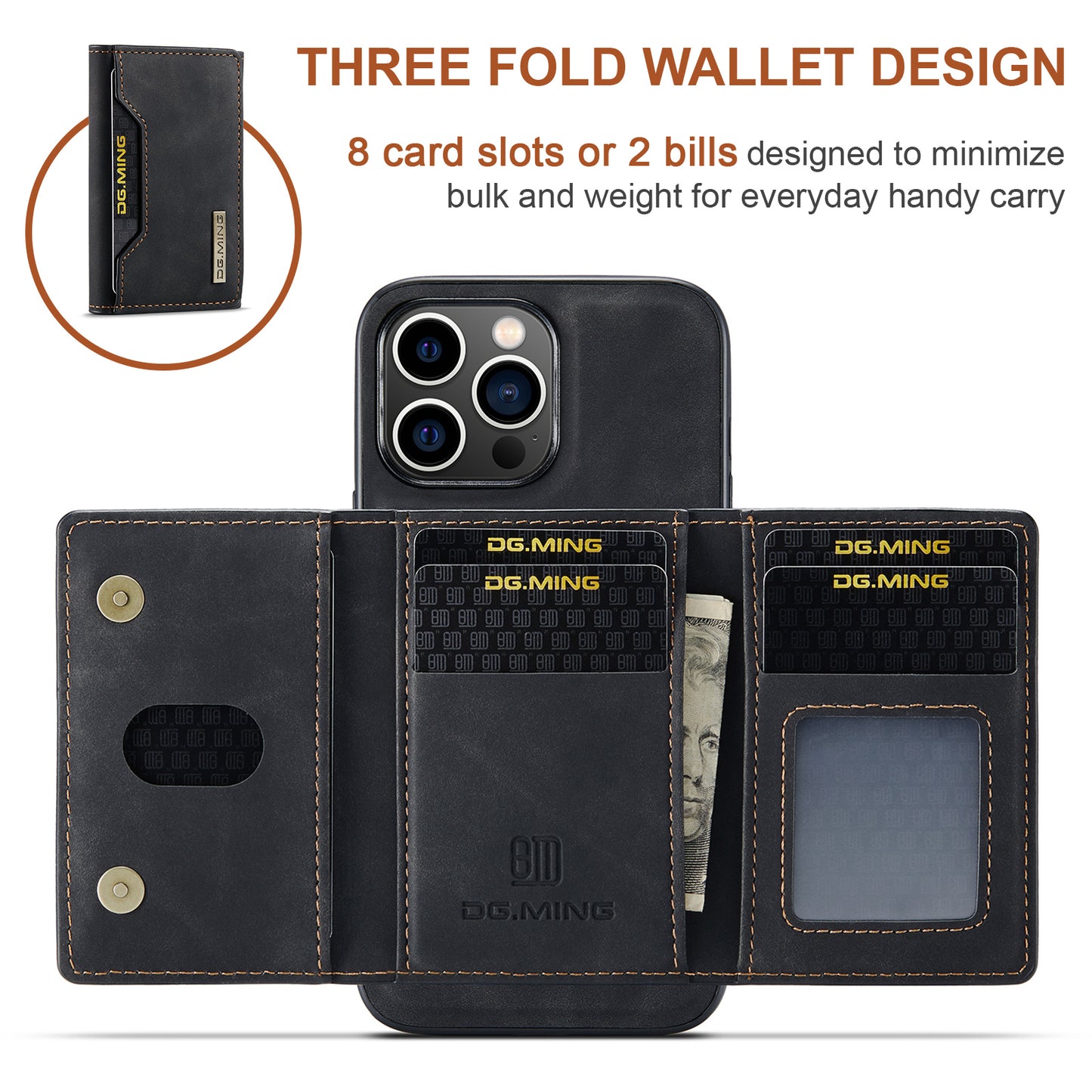 2-in-1 Detachable Wallet Case for iPhone