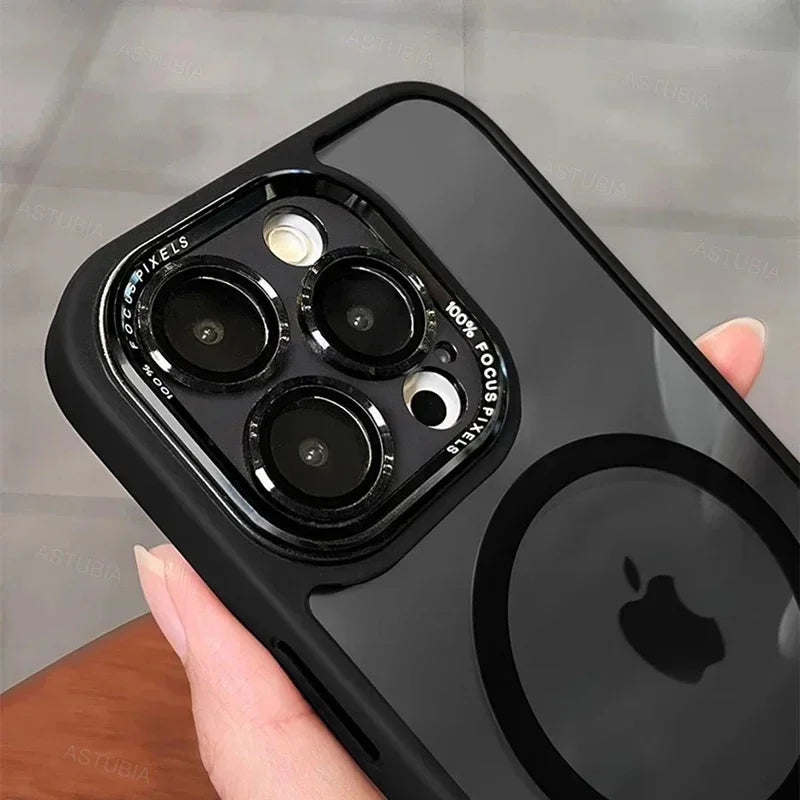 Luxury Magnetic Metal Lens Case for iPhone - CaseifyTrend