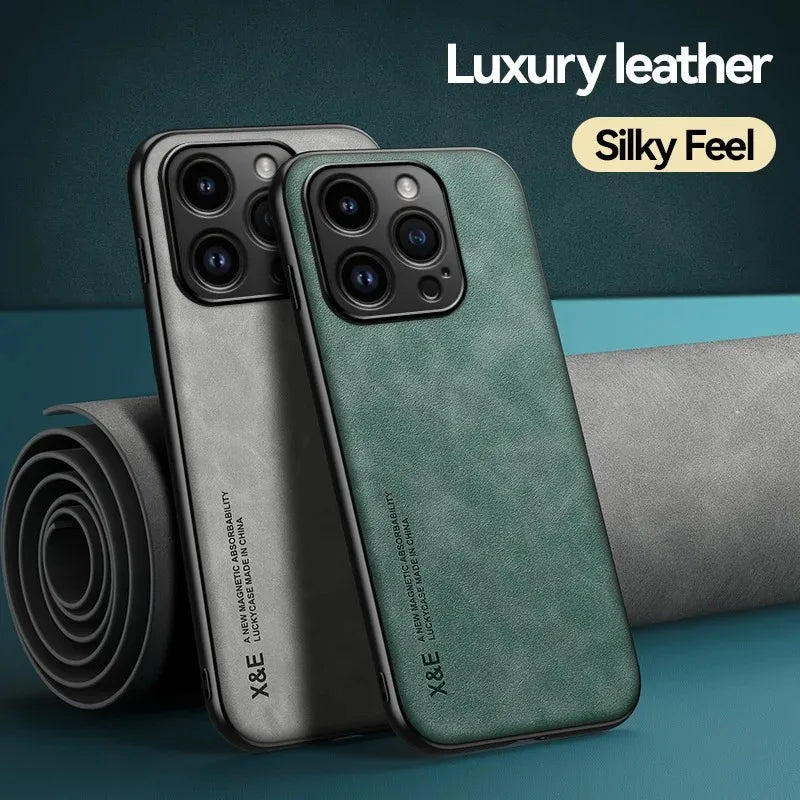 Luxury Leather Shockproof Case for iPhone - CaseifyTrend