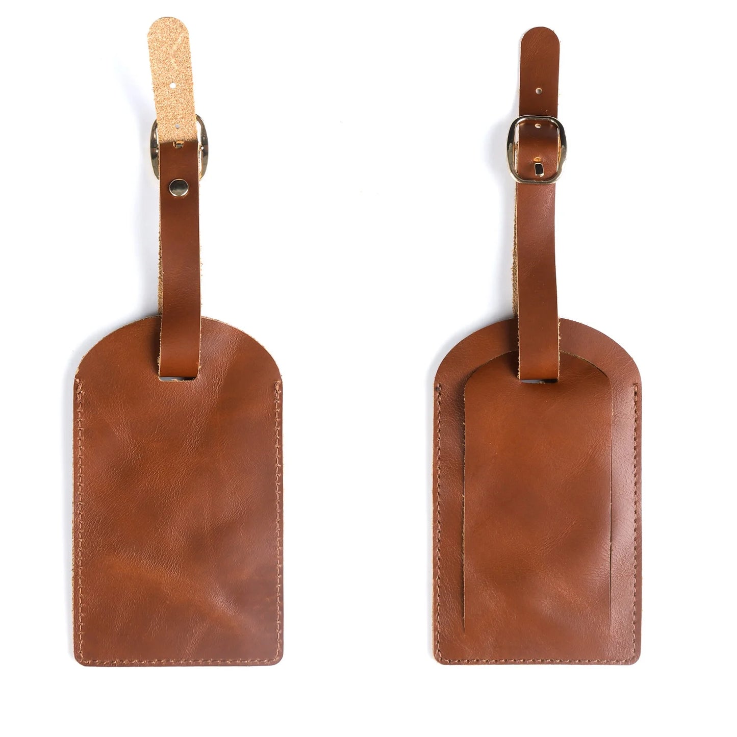 Luxury Leather iPhone Case with Luggage Tag Vintage Style