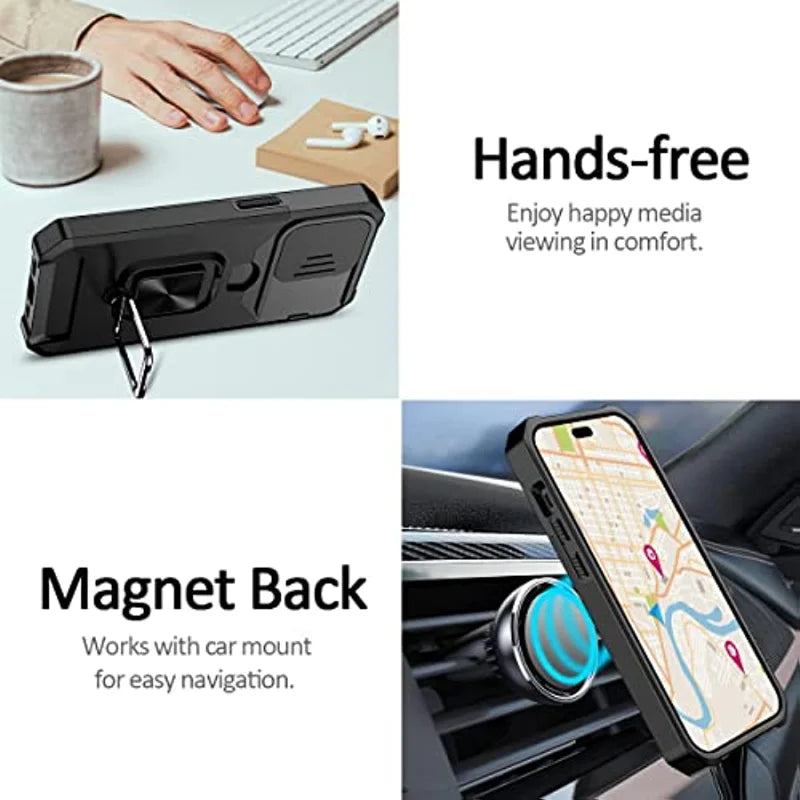 Magnetic 360° Sliding Window Case with Card Slot - CaseifyTrend