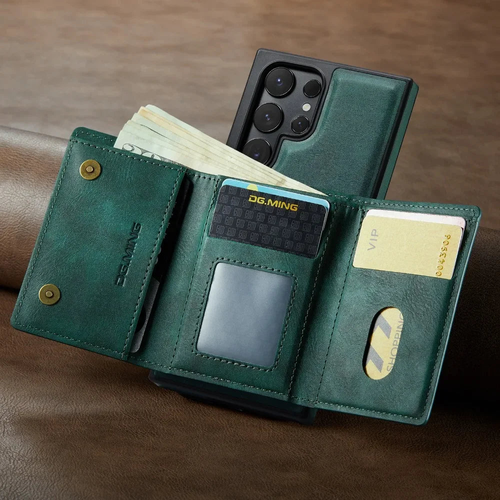Detachable Magnetic Wallet Case with RFID for Samsung Galaxy