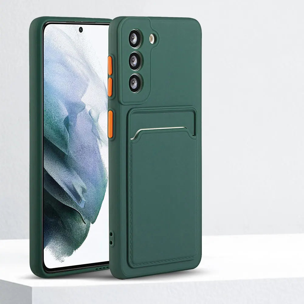 Shockproof Wallet Phone Case with Card Holder for Samsung