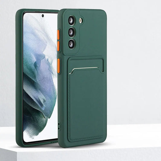 Shockproof Wallet Phone Case with Card Holder for Samsung