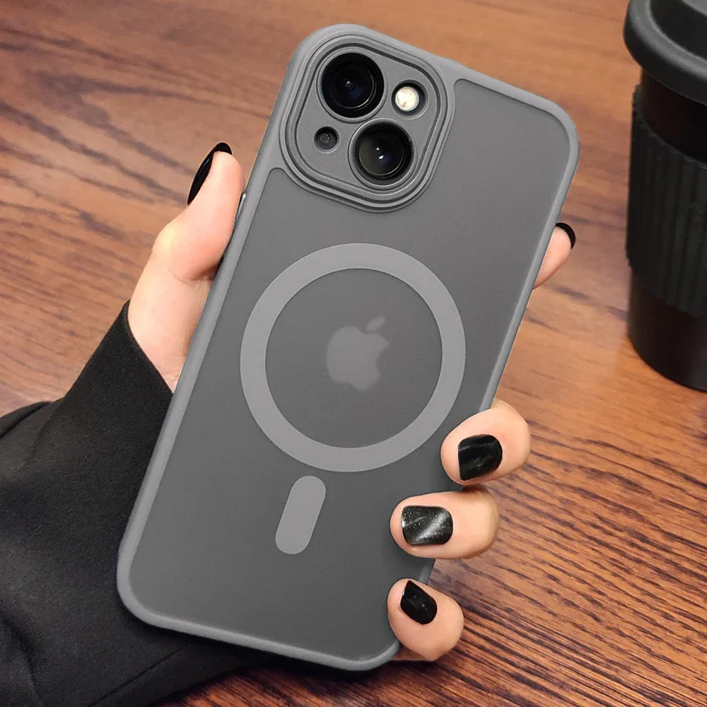 Matte Translucent Magnetic Case for iPhone