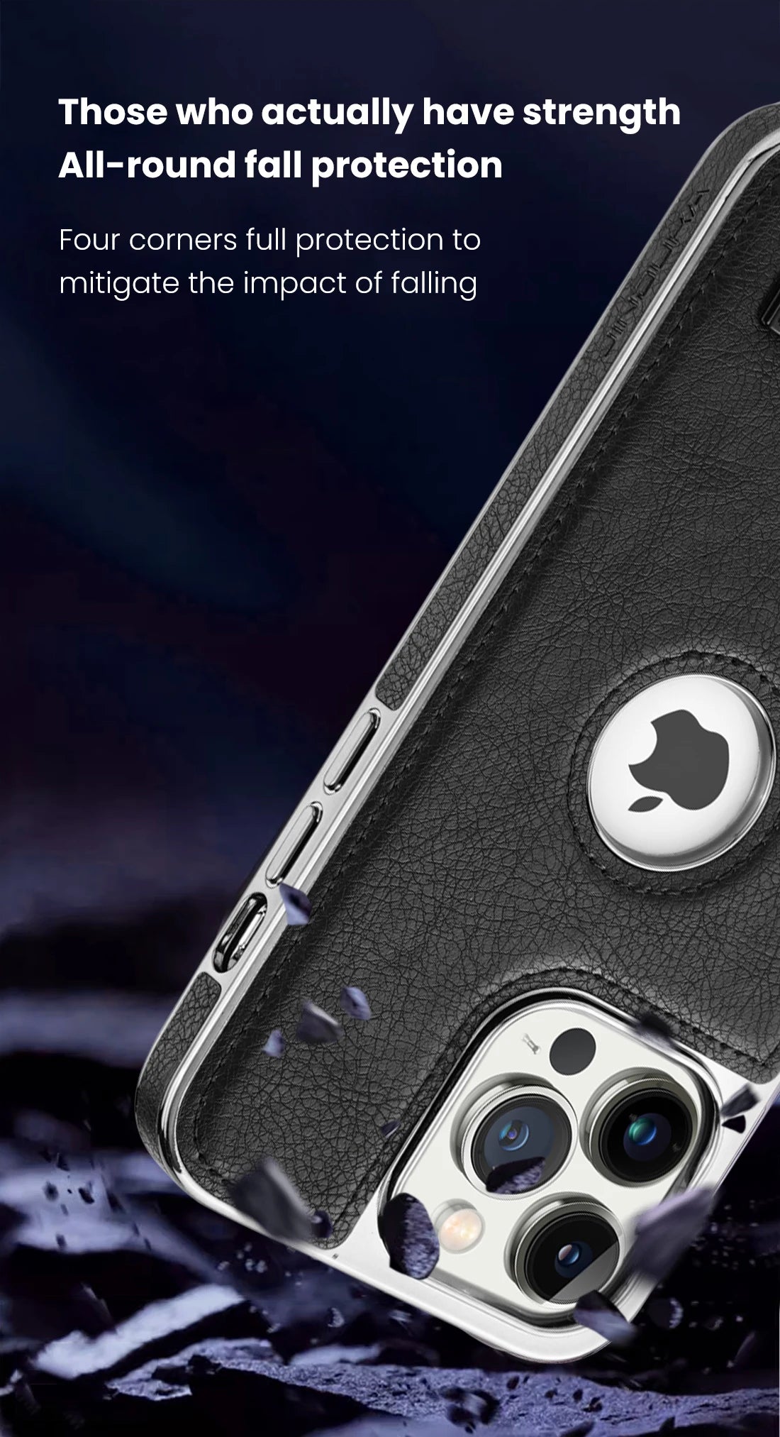 Luxury Leather Kickstand Case for iPhone