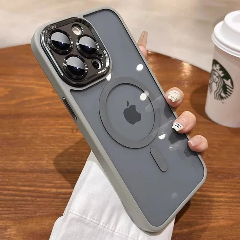 Luxury Magnetic Metal Lens Case for iPhone - CaseifyTrend