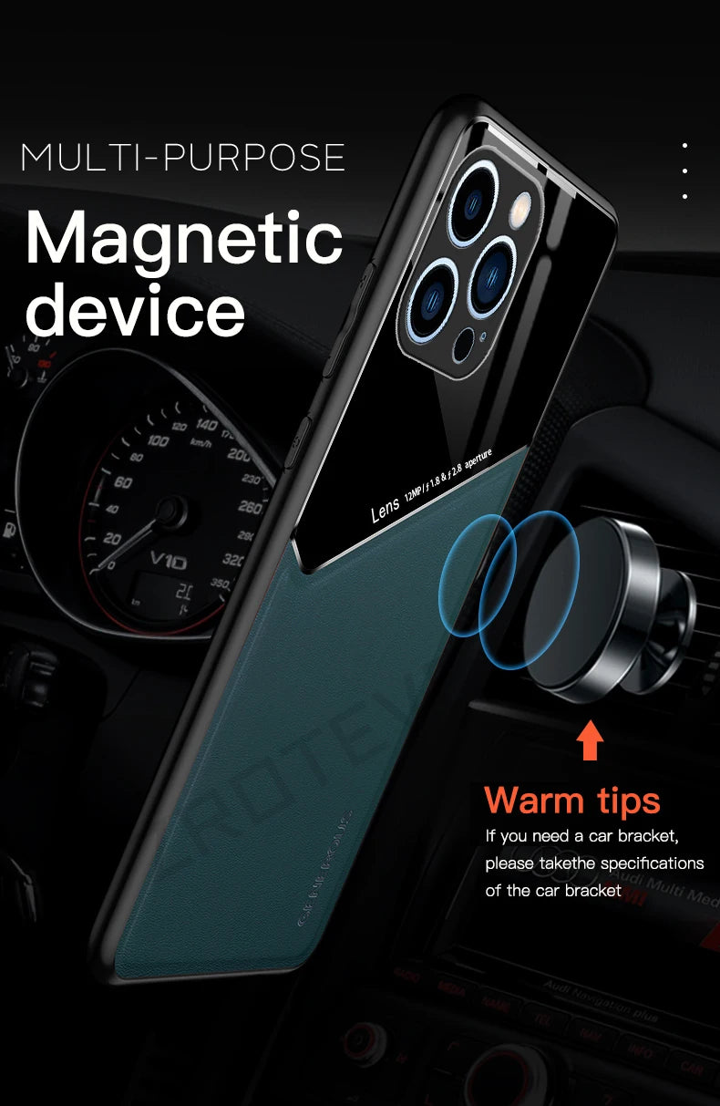 PU Leather Magnetic Case for iPhone
