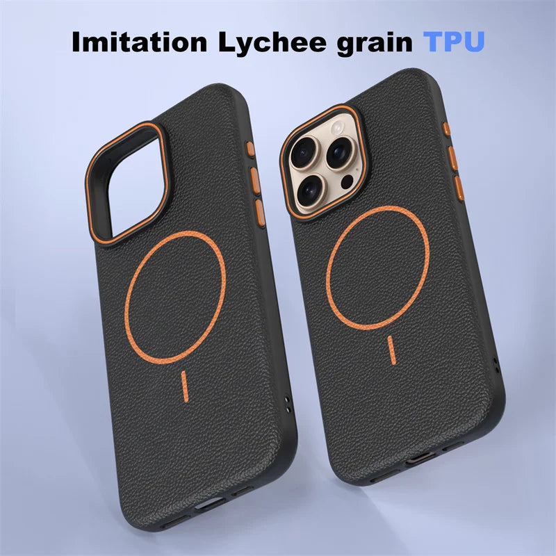 Ultrathin MagSafe iPhone Case with Lichee Texture
