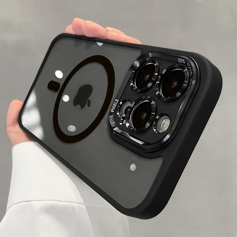 Luxury Magnetic Metal Lens Case for iPhone - CaseifyTrend