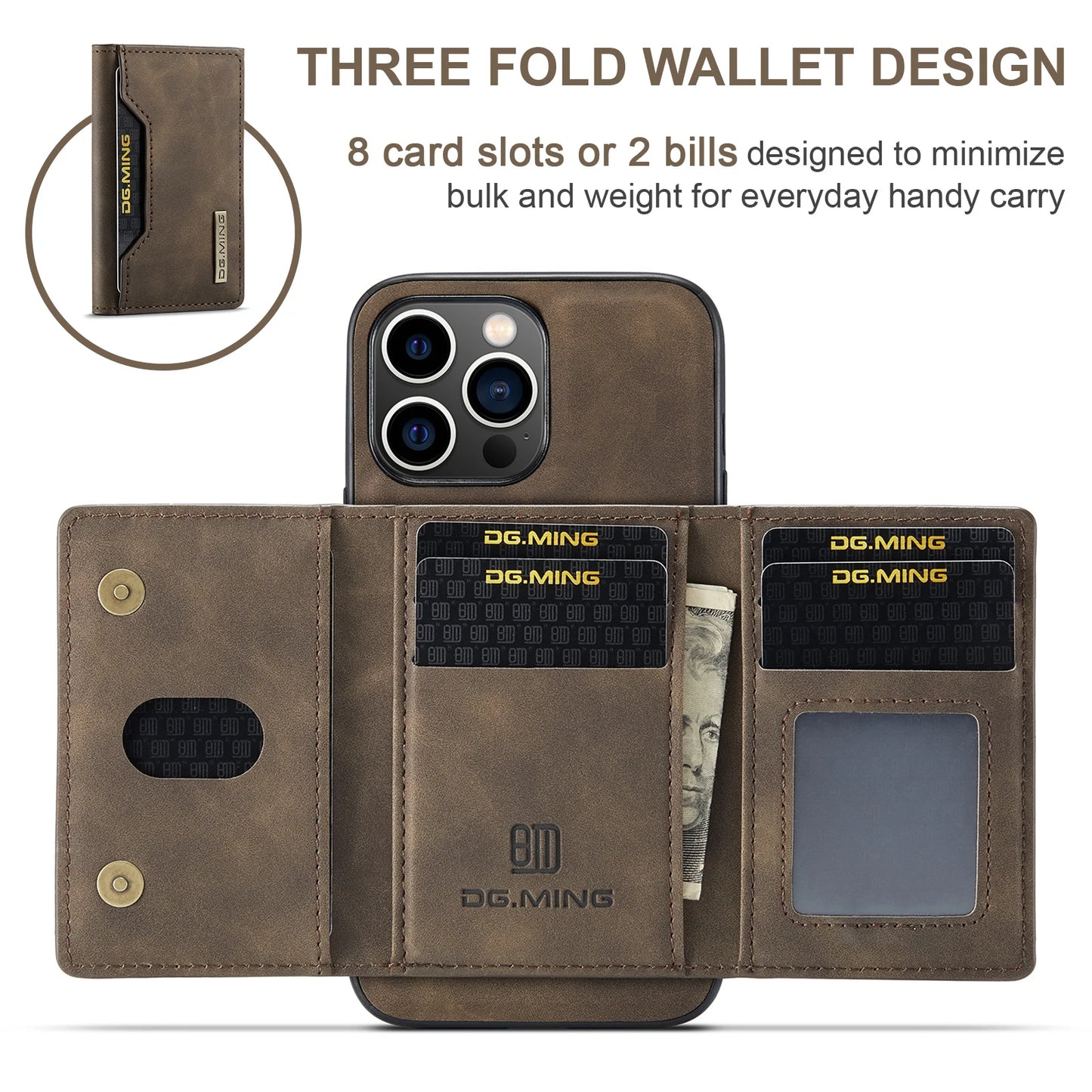 2-in-1 Detachable Wallet Case for iPhone