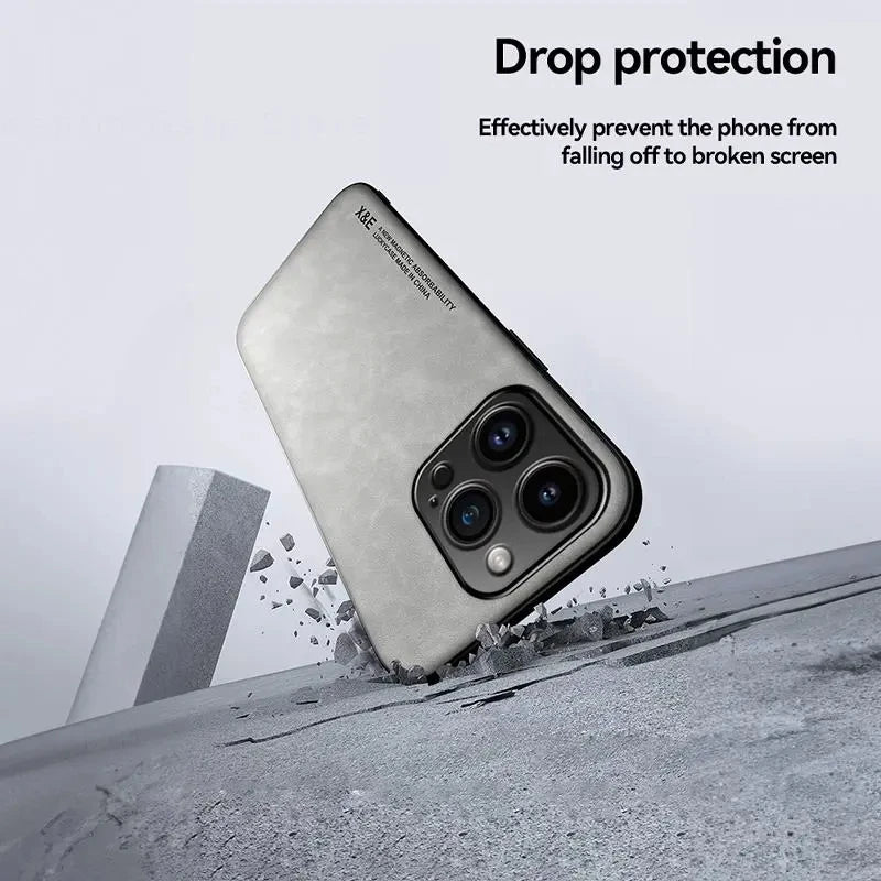 Luxury Leather Shockproof Case for iPhone - CaseifyTrend