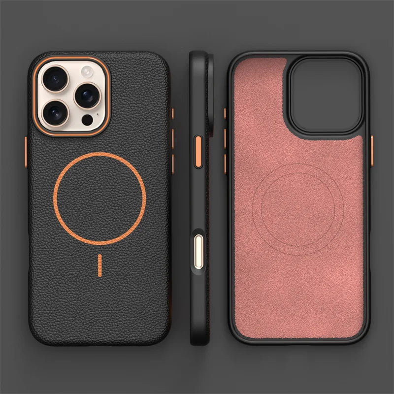 Ultrathin MagSafe iPhone Case with Lichee Texture
