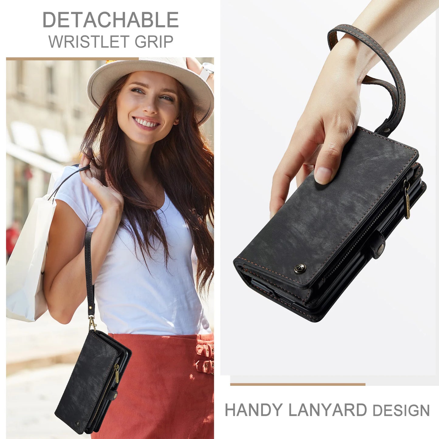 PU Leather Wallet Flip Case with Card Holder for Samsung Z Fold