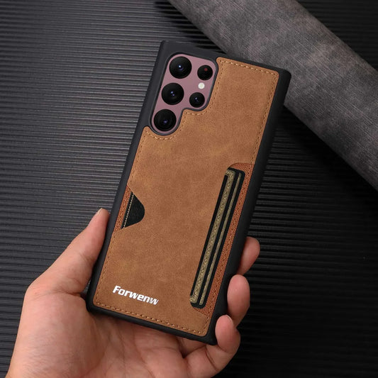 Retro Leather Card Slot Case for Samsung Galaxy Phones