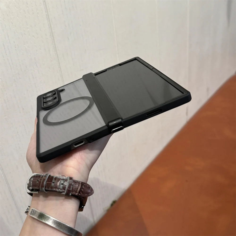 Luxury Transparent Magsafe Case for Samsung Galaxy Z Fold