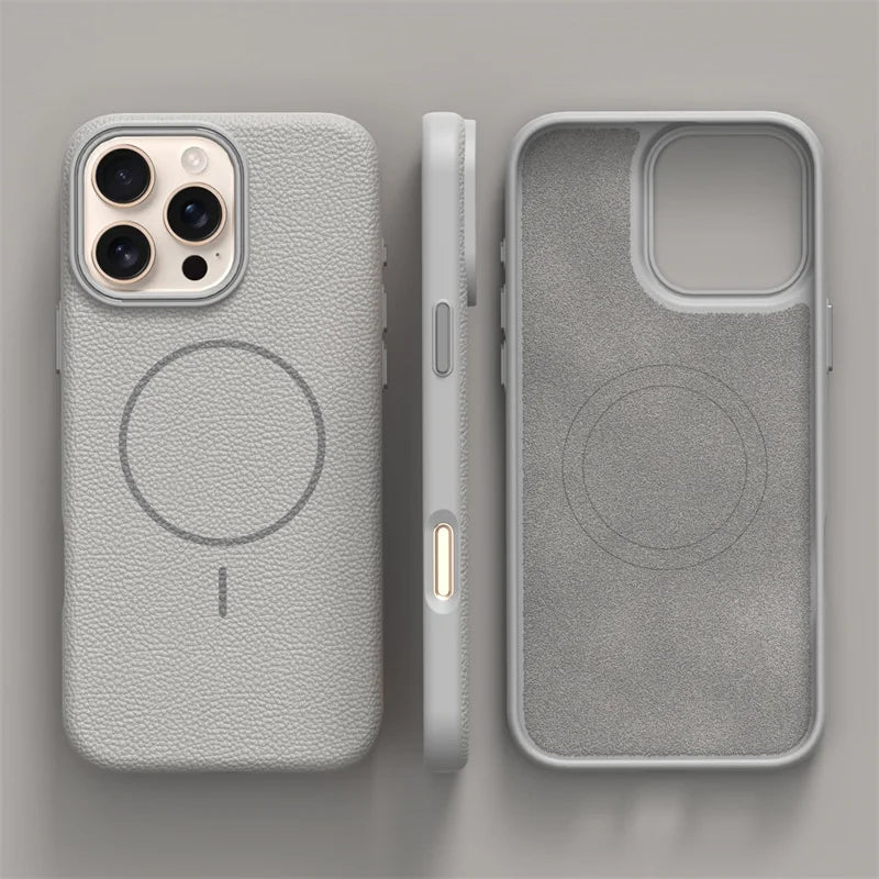 Ultrathin MagSafe iPhone Case with Lichee Texture