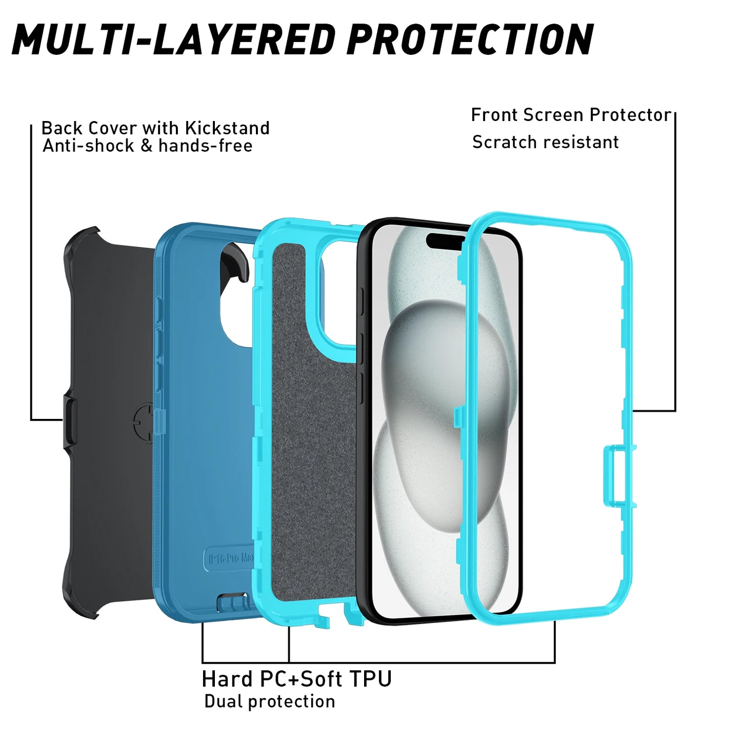 Armor Shockproof Defender Case for iPhone