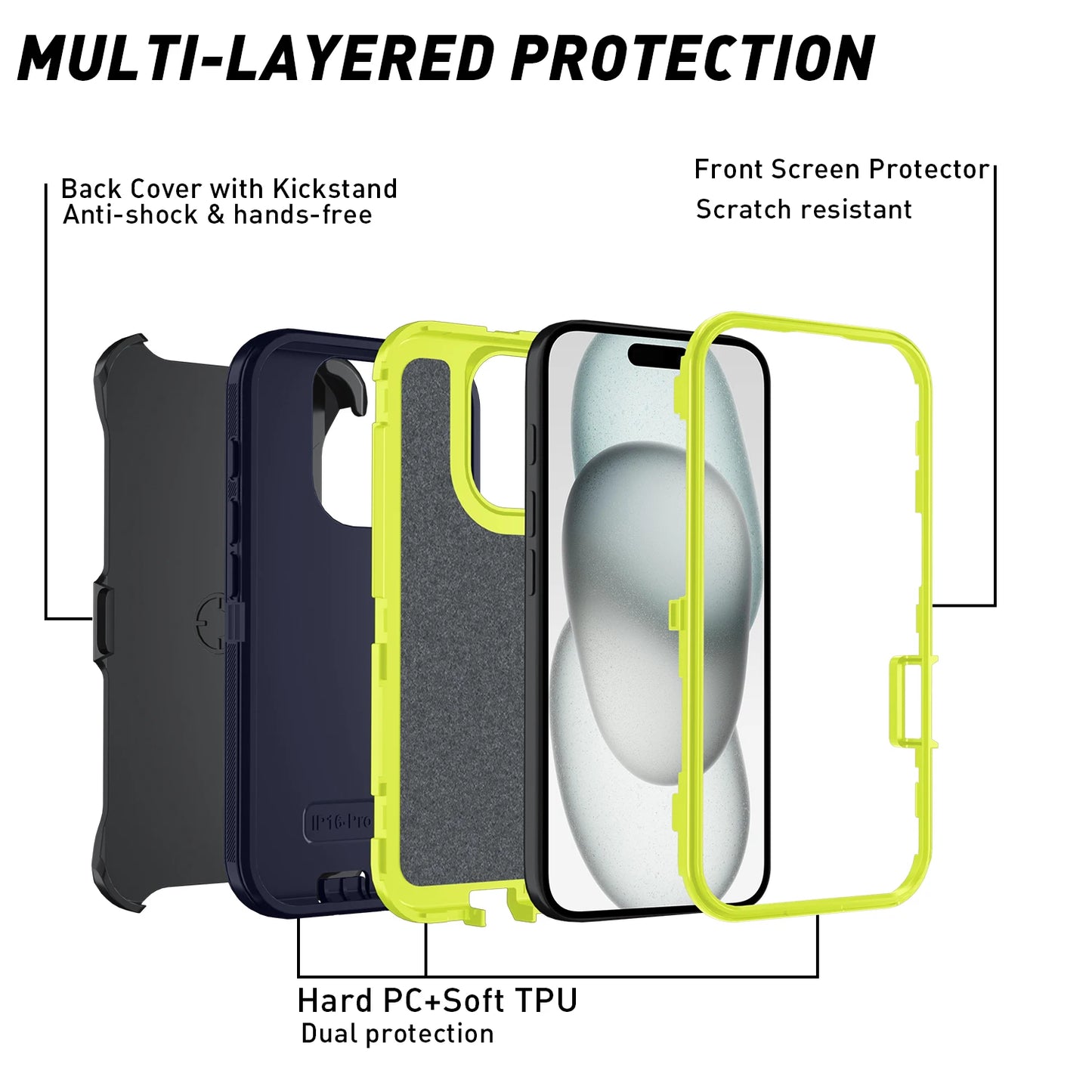 Armor Shockproof Defender Case for iPhone