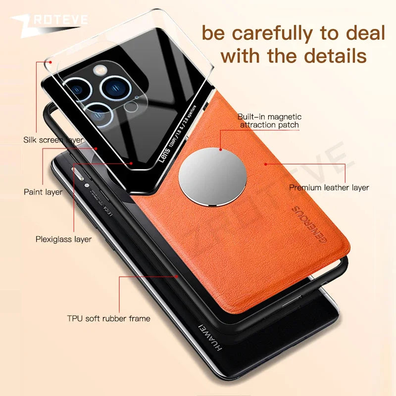 PU Leather Magnetic Case for iPhone