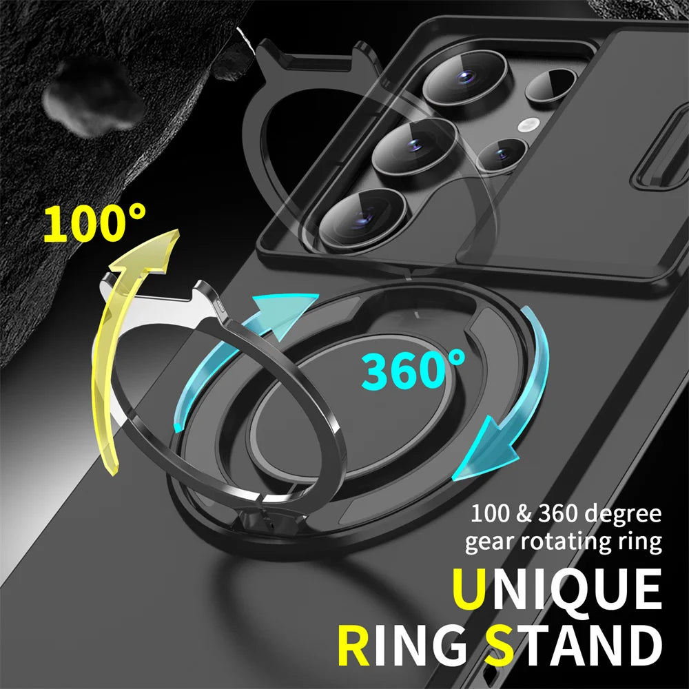 Slide Camera Protection Magnetic Stand Case for Samsung - CaseifyTrend