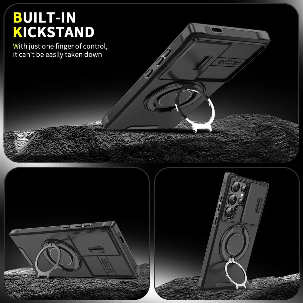 Armor Magnetic Bracket Case for Samsung