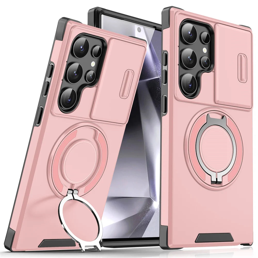 Slide Camera Protection Magnetic Stand Case for Samsung - CaseifyTrend