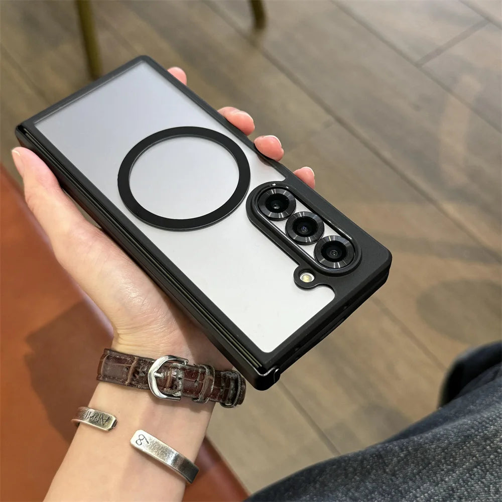 Luxury Transparent Magsafe Case for Samsung Galaxy Z Fold