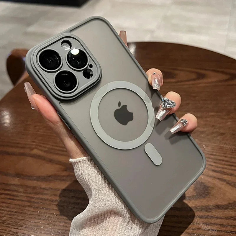 Matte Translucent Magnetic Case for iPhone