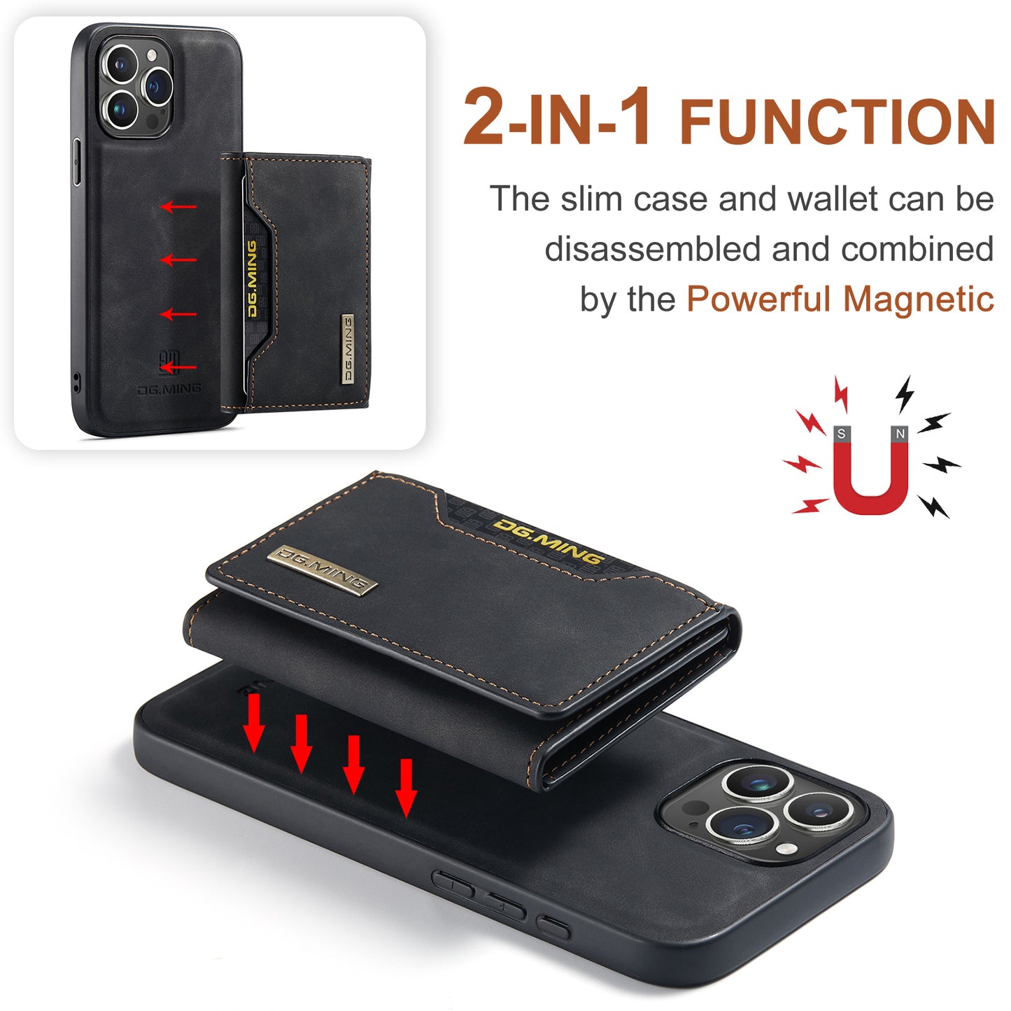 2-in-1 Detachable Wallet Case for iPhone