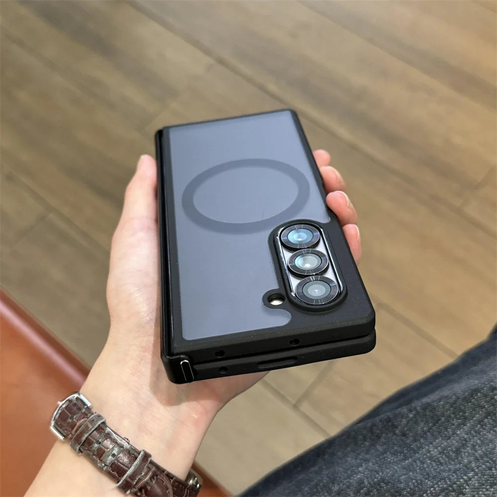 Luxury Transparent Magsafe Case for Samsung Galaxy Z Fold