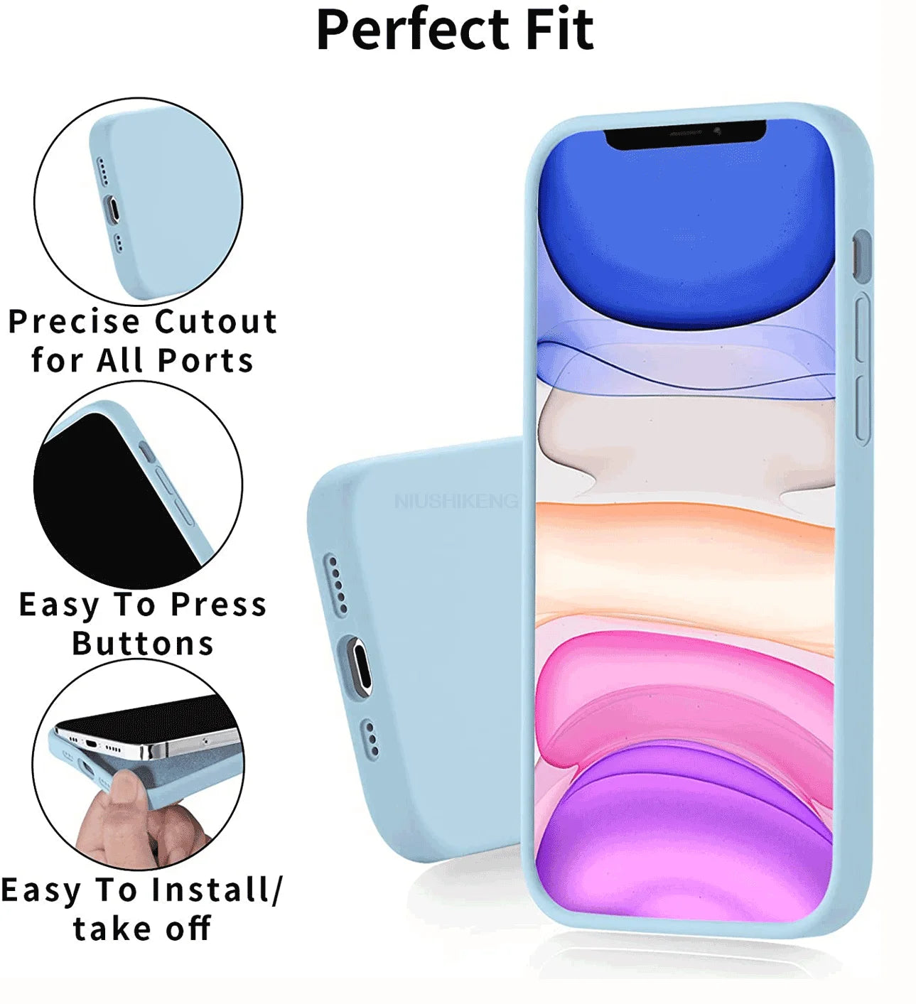 Liquid Silicone Protective Case for iPhone - CaseifyTrend