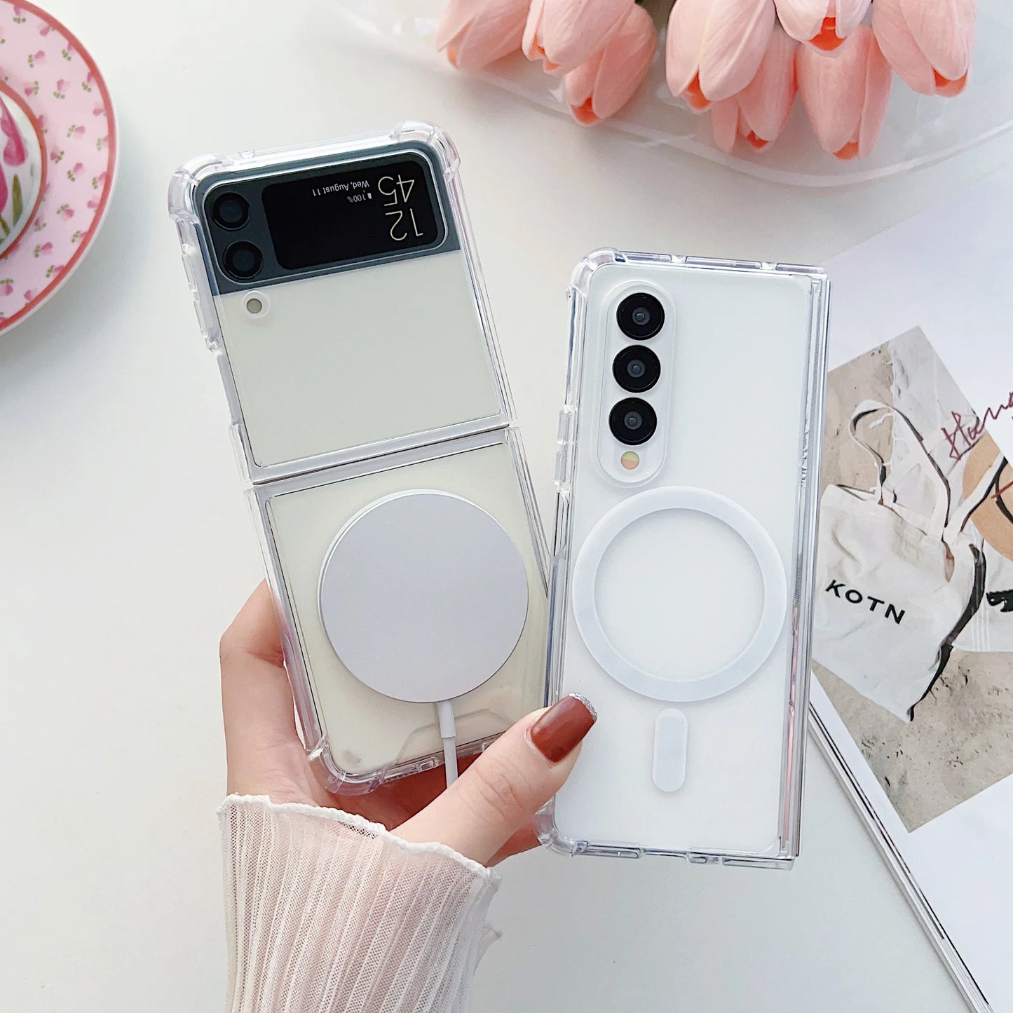 Magsafe Transparent Shockproof Case for Samsung Z Fold