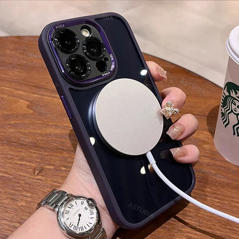 Luxury Magnetic Metal Lens Case for iPhone - CaseifyTrend