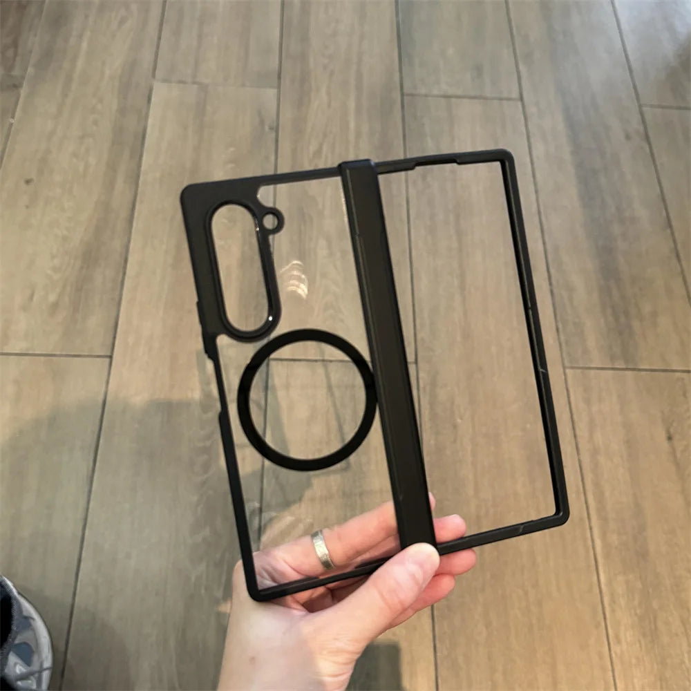 Luxury Transparent Magsafe Case for Samsung Galaxy Z Fold