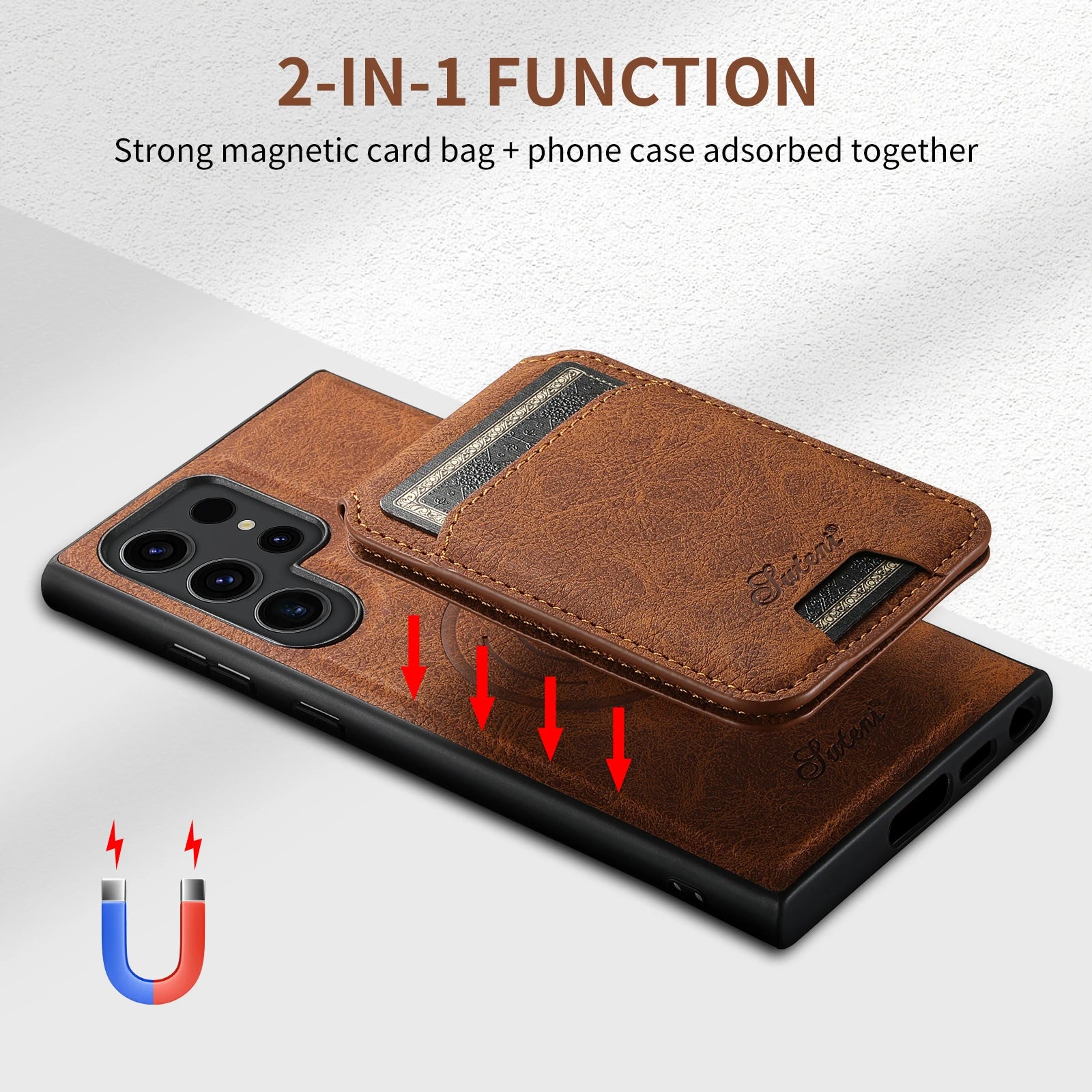 Detachable 2-in-1 Leather Wallet Case for Samsung - CaseifyTrend