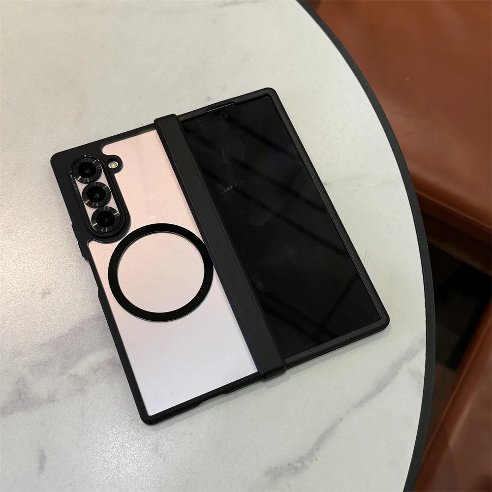 Luxury Transparent Magsafe Case for Samsung Galaxy Z Fold