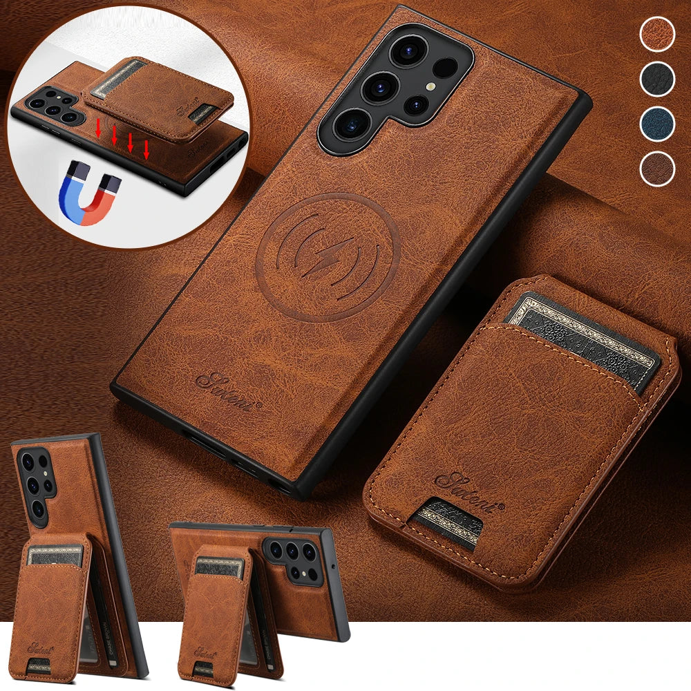 Detachable 2-in-1 Leather Wallet Case for Samsung - CaseifyTrend