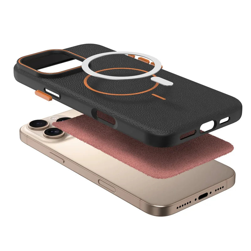 Ultrathin MagSafe iPhone Case with Lichee Texture