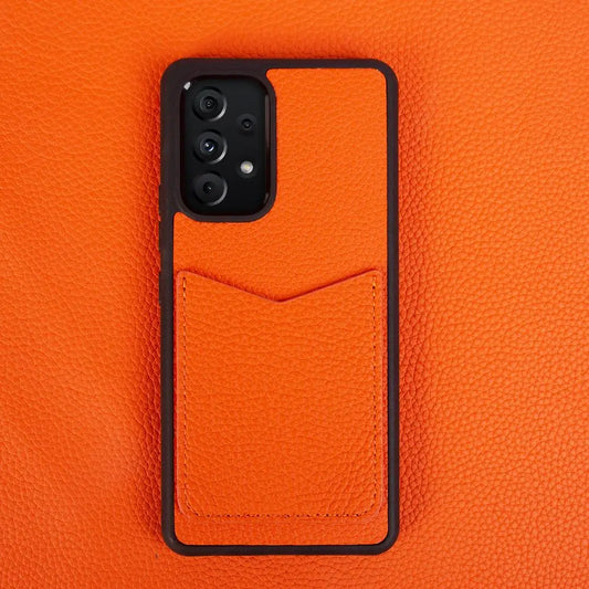 Genuine Leather Card Holder Case for Samsung Galaxy